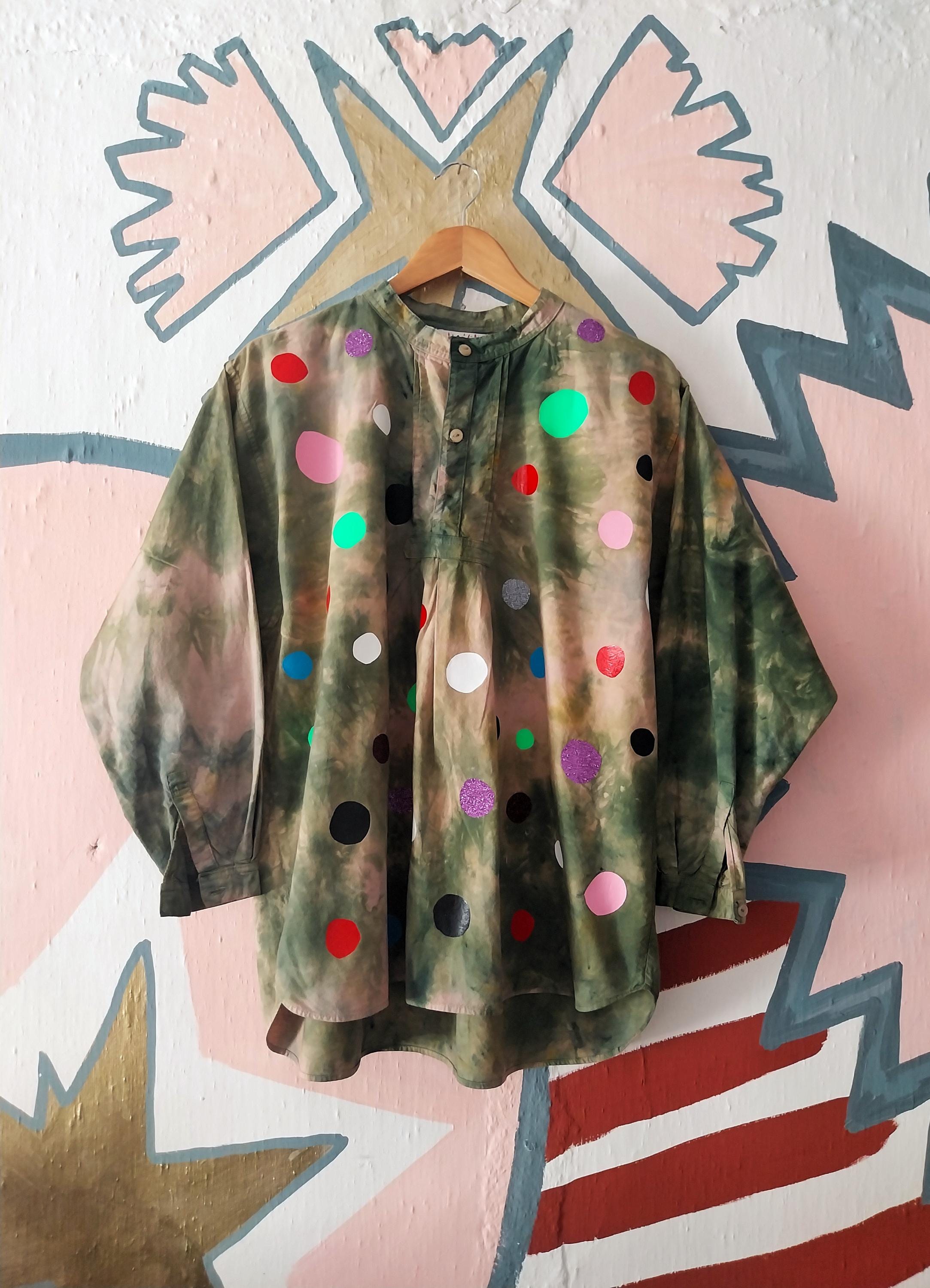 Green Dotted Shirt