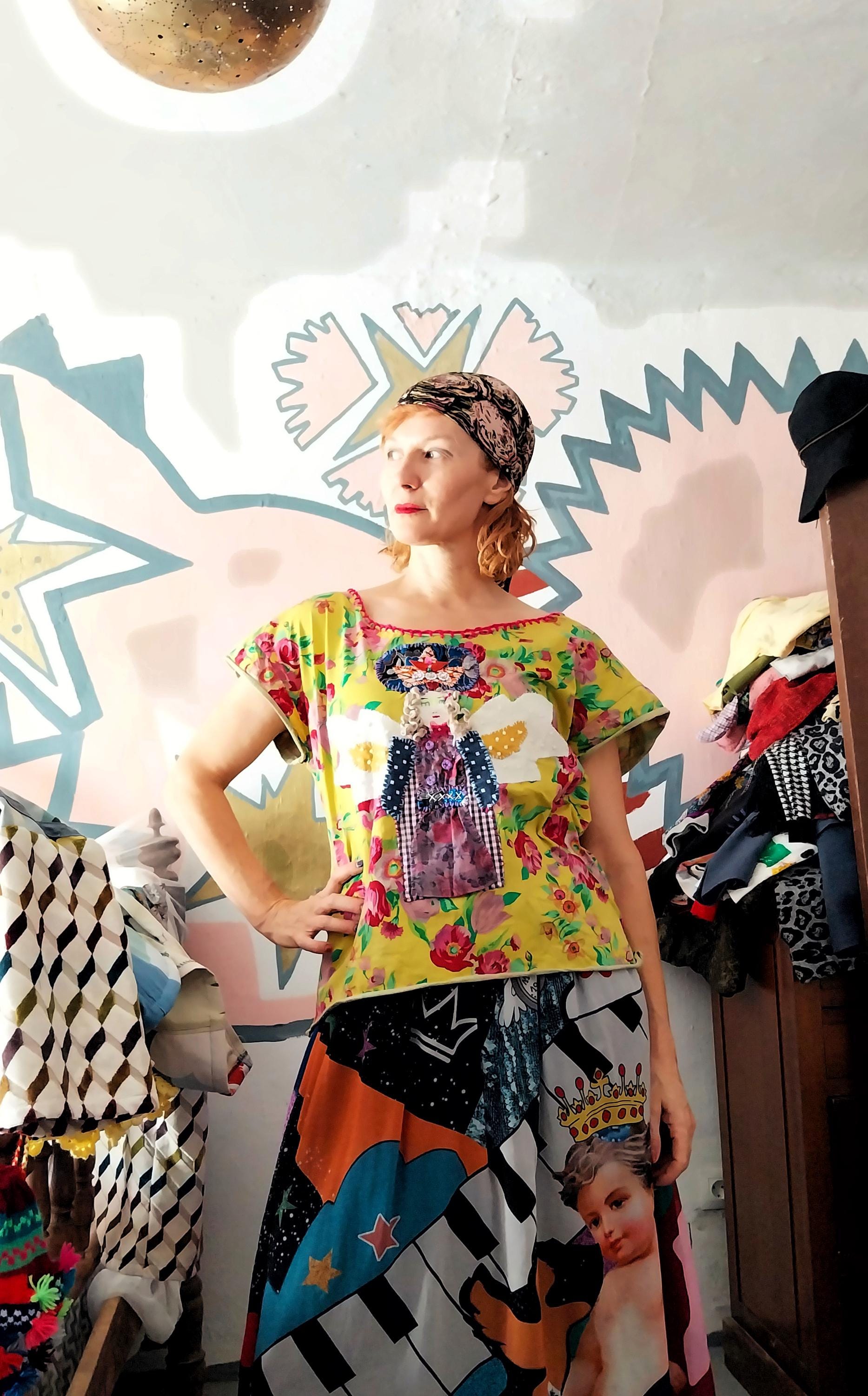 Angel Mary Upcycled Shirt