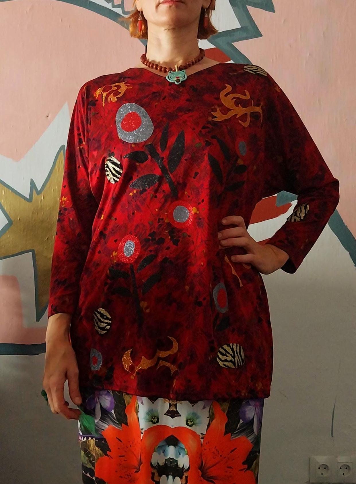 Burgundy Retro Dress