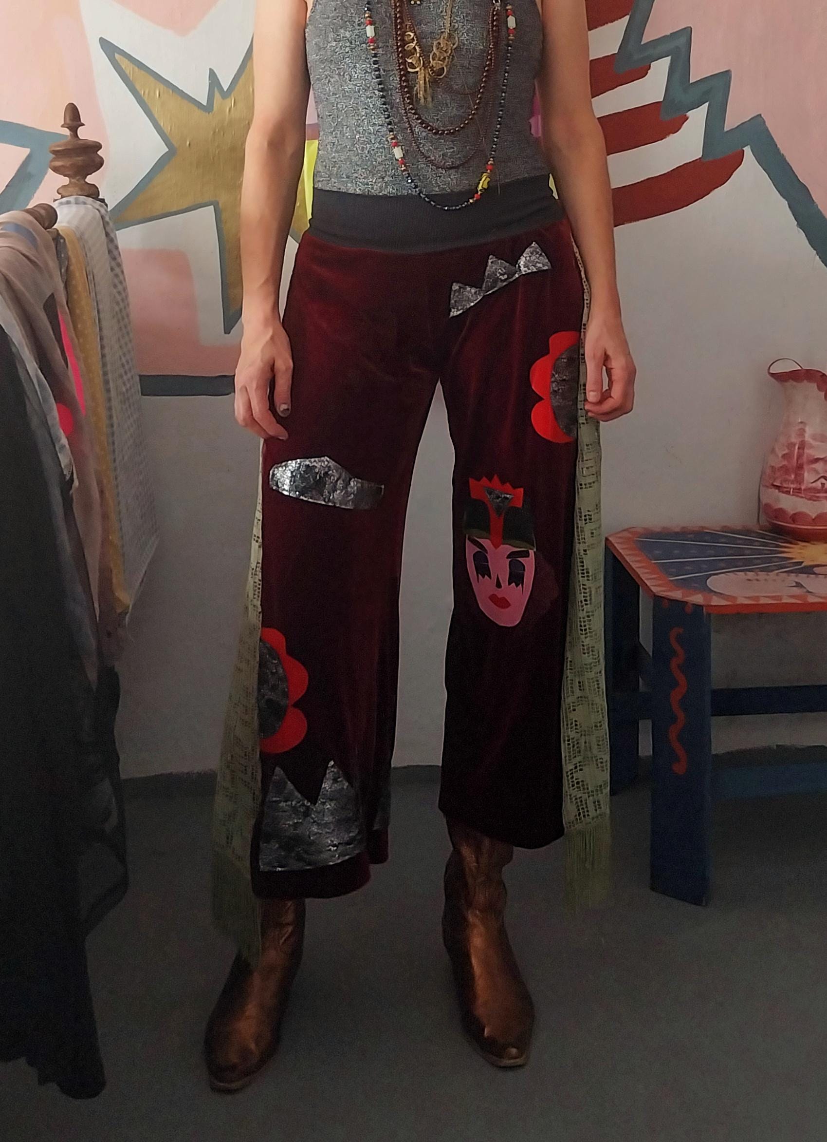 Burgundy Clown Pants