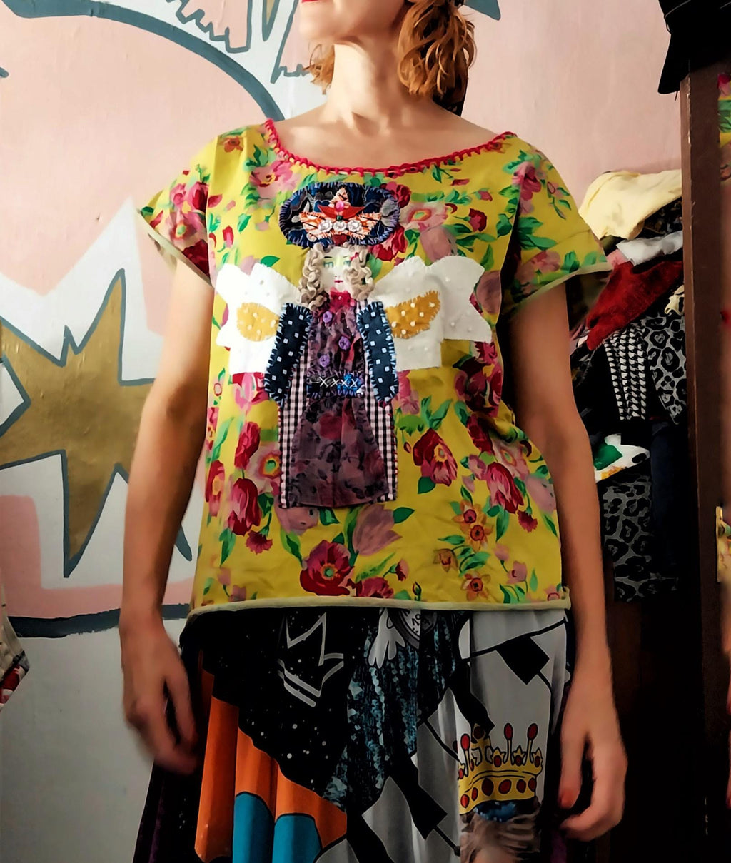 Angel Mary Upcycled Shirt