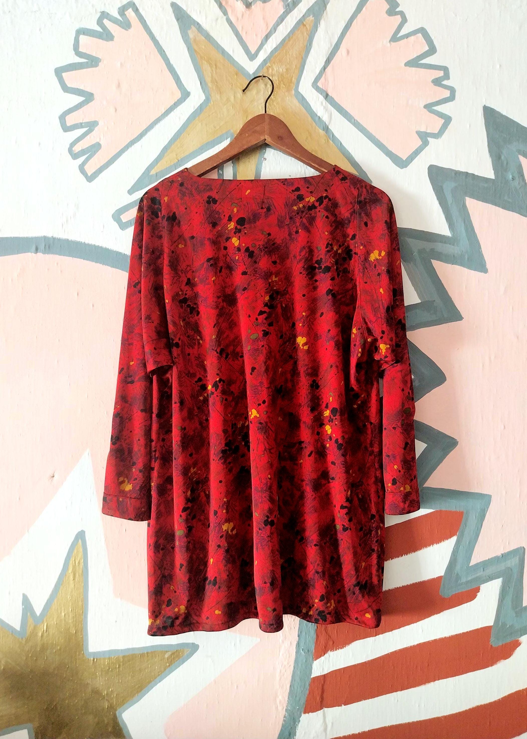 Burgundy Retro Dress