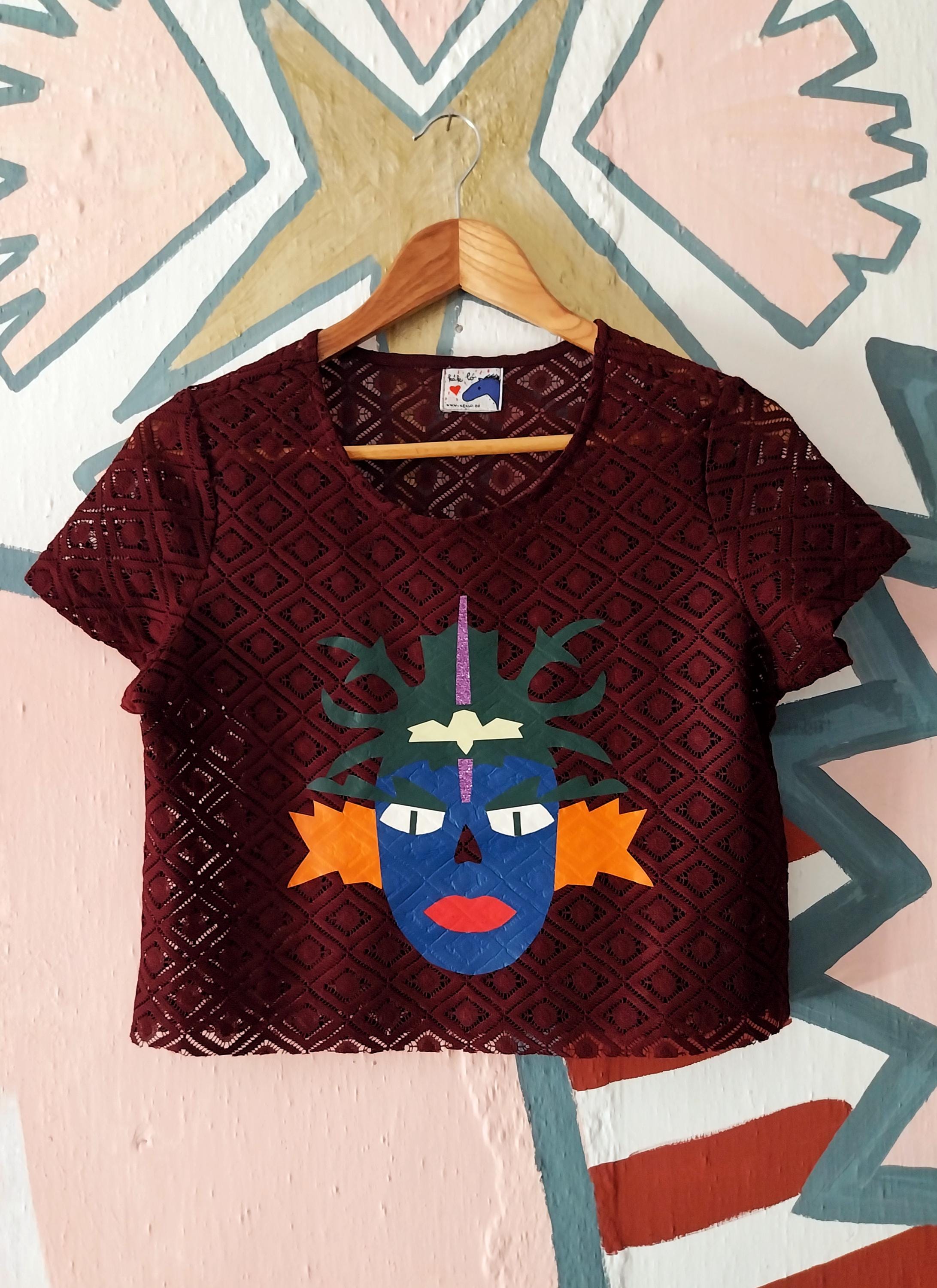 Burgundy Mask Shirt